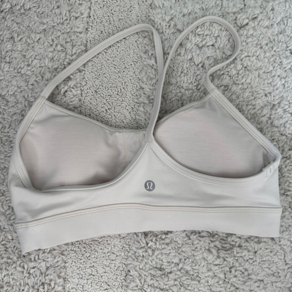 Lululemon Flow Y Bra in Bone size 4